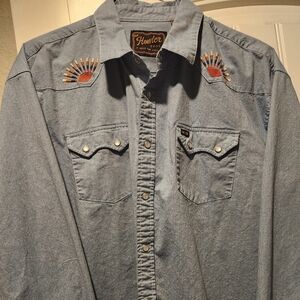 HOWLER BROS Pearl Snap Crosscut  LS Shirt Men’s